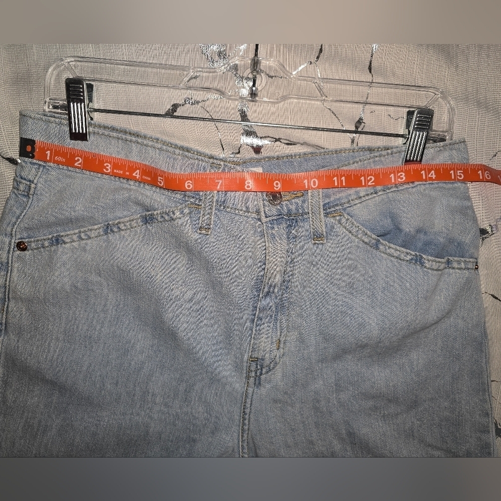 Signature Levis Strauss Gold Heritage Wide Leg Mid Rise Stretch Blue Jeans - Picture 5 of 12